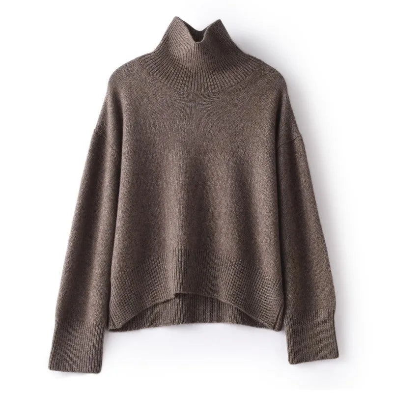 Elena - Pure Cashmere Turtleneck Sweater