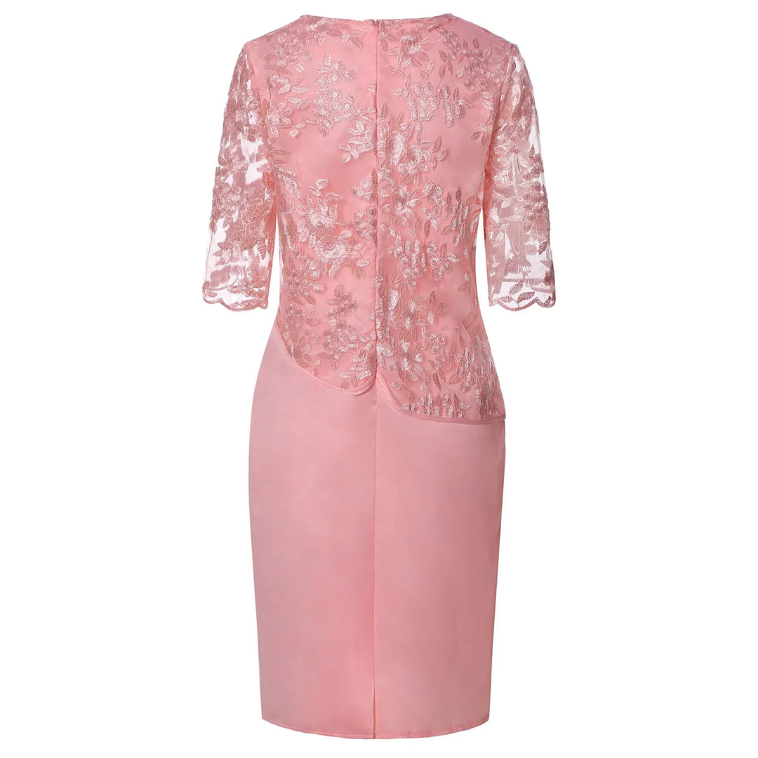 Luxurious Kimono Sleeve Satin Floral Midi With Exquisite Textured Detailing Dress