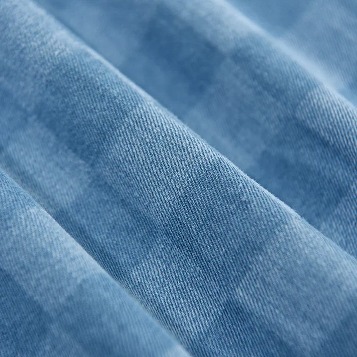 Blue Horizon Checkered Button-Up Shirt