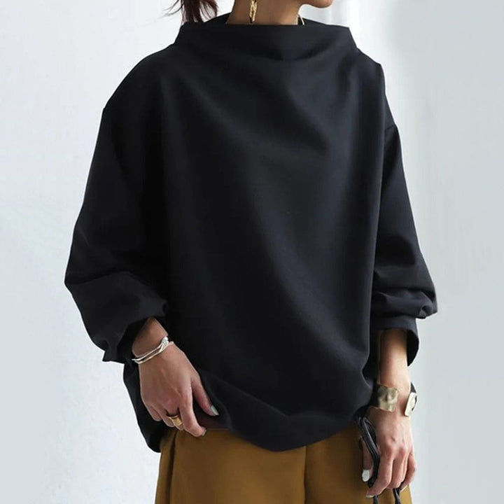 ISABELLA – ELEGANT HIGH-COLLAR RELAXED SWEATER