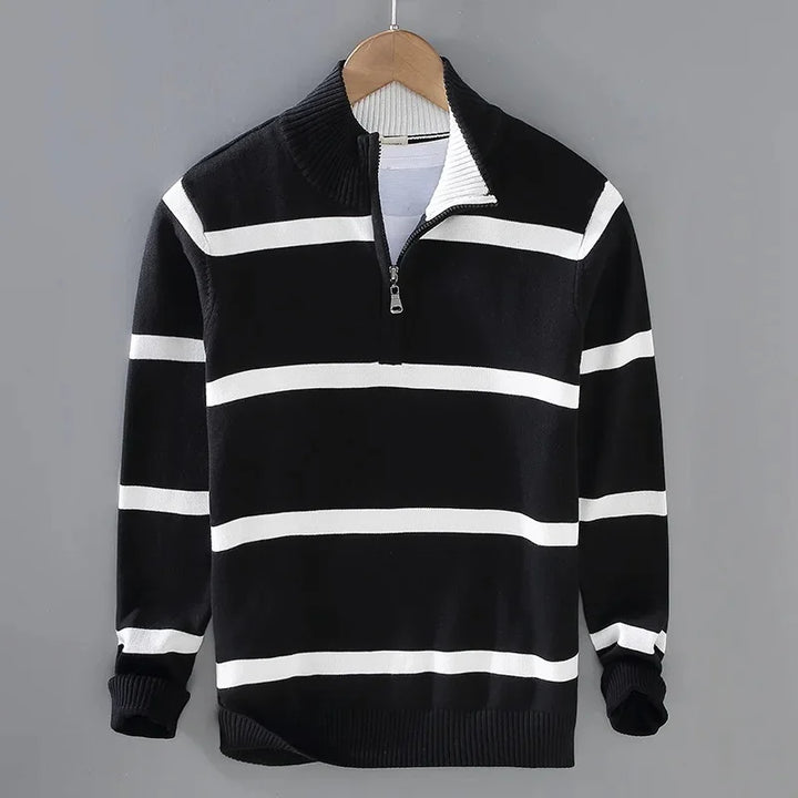 Hiro Katoenen Quarter-Zip Sweater
