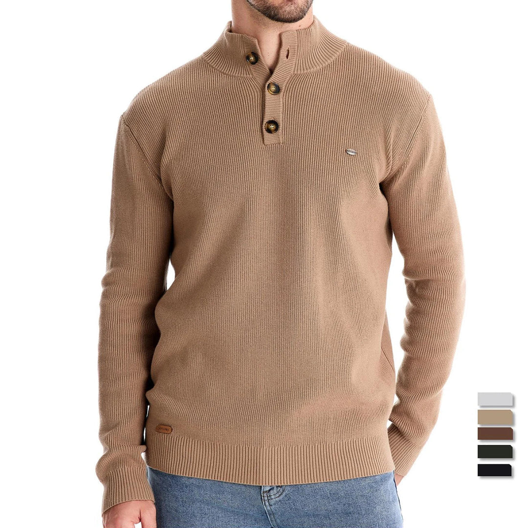 Men's Sweater with Button Details