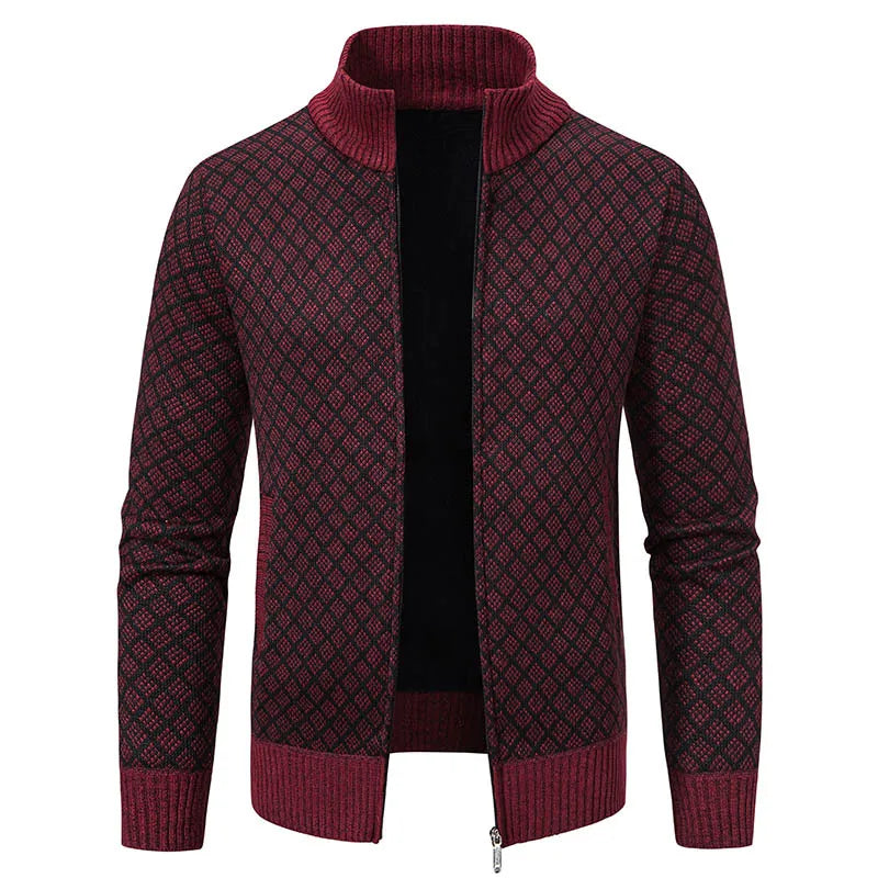 Plaid Knit Jacket