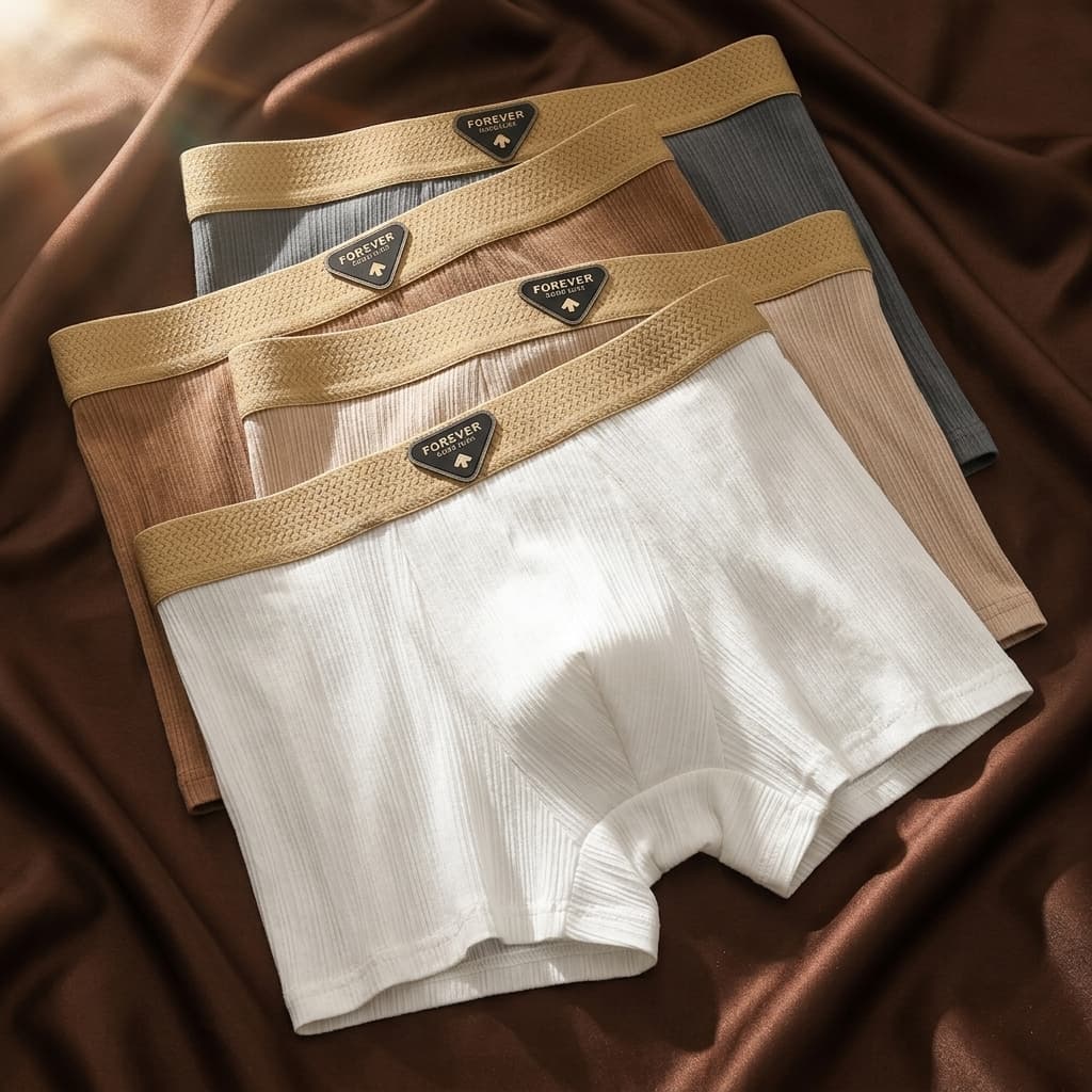 Black Ribbed Organic Cotton Boxer Short Set