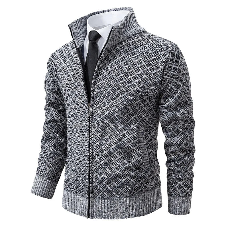 Plaid Knit Jacket