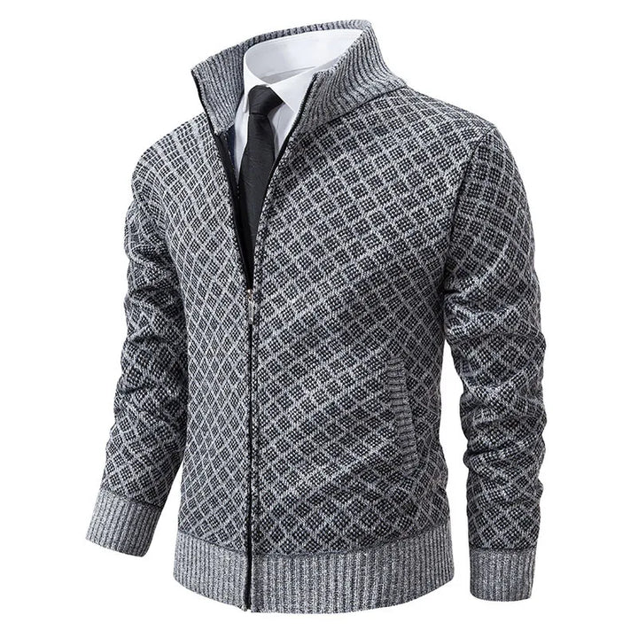 Plaid Knit Jacket