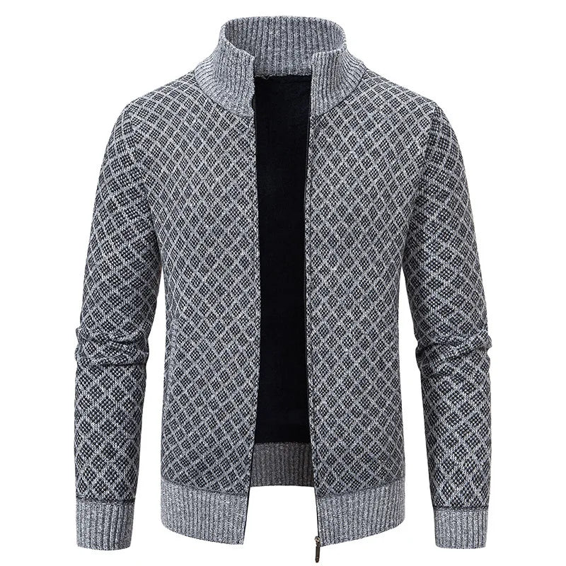 Plaid Knit Jacket