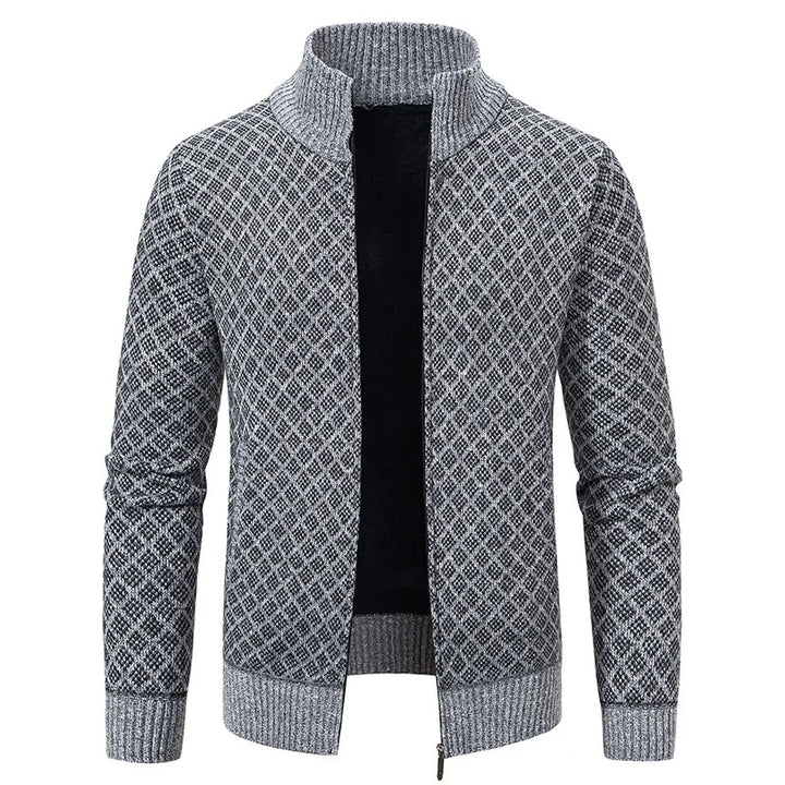 Plaid Knit Jacket