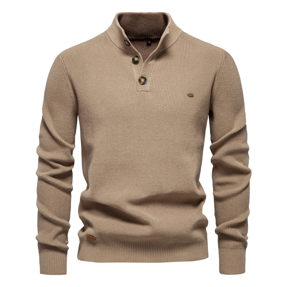 Men's Sweater with Button Details