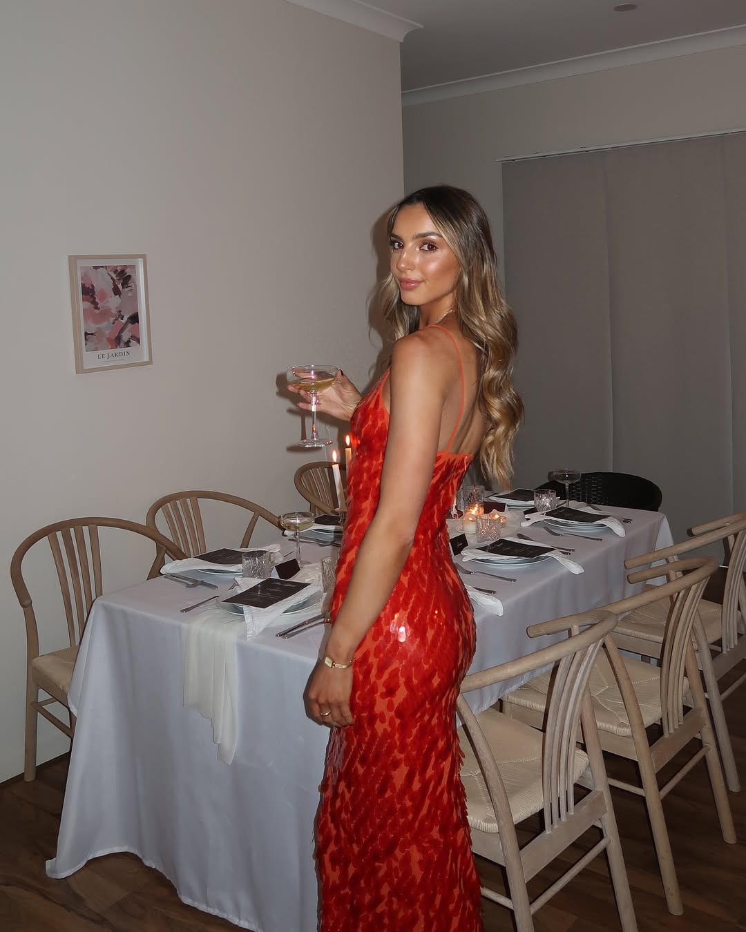 Enchanting Backless Sequin With Timeless Wedding Guest Eveningwear Detailing Dress