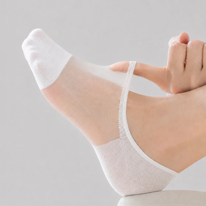 Invisible Breathable Cotton Transparent Non-Slip Socks