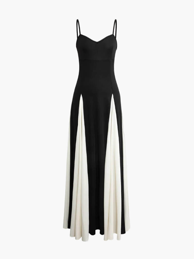 Luxurious Elegant Statement Pattern Monochrome Dramatic Open Back Evening Maxi Dress