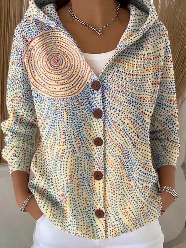 Jenna | Elegant Button Hoodie Sweater