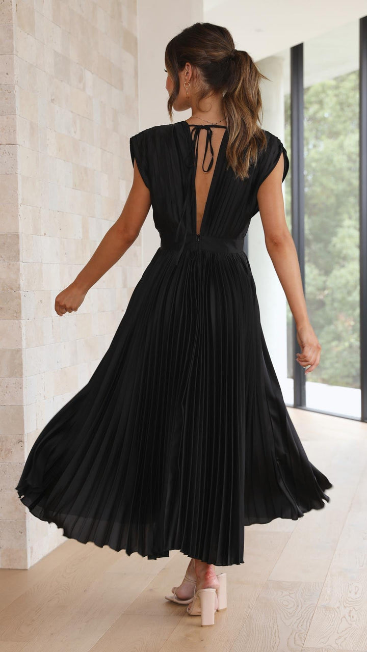 Luxuriously Unforgettable Glamorous Pleated Silk Charmeuse Floor Length Details Dress