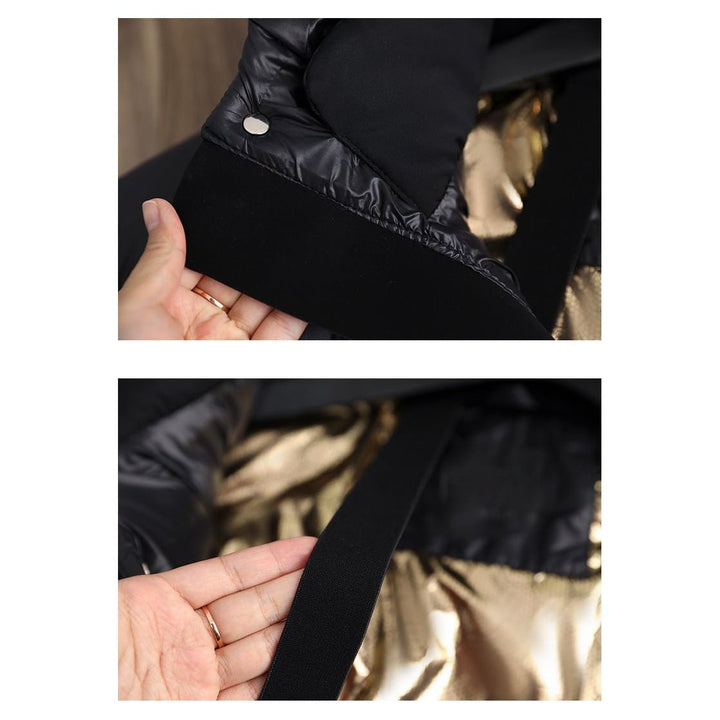 Ladies Long Padded Puffer Jacket with Hood