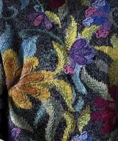 Ladies Floral Print Pullover Sweater