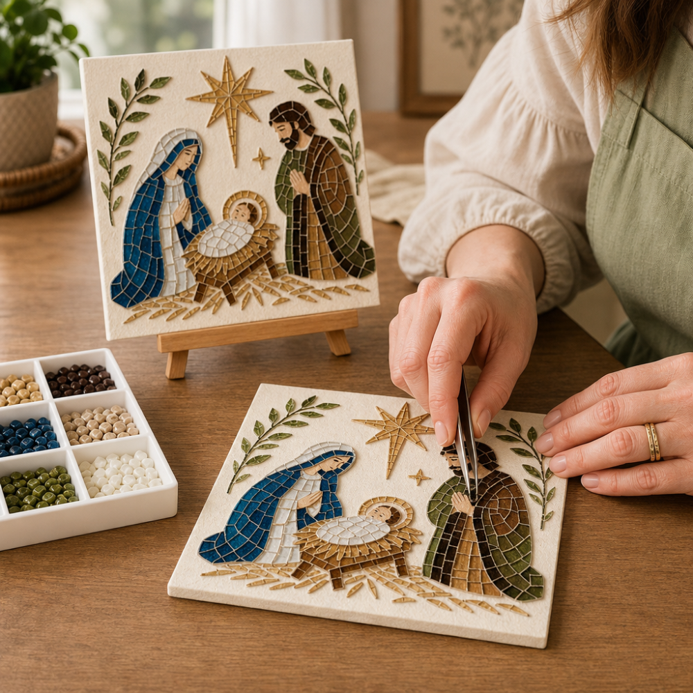 Isabella | Home Decor Plaque with Nativity and Star