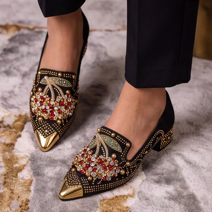 Cherry Crystal Heels