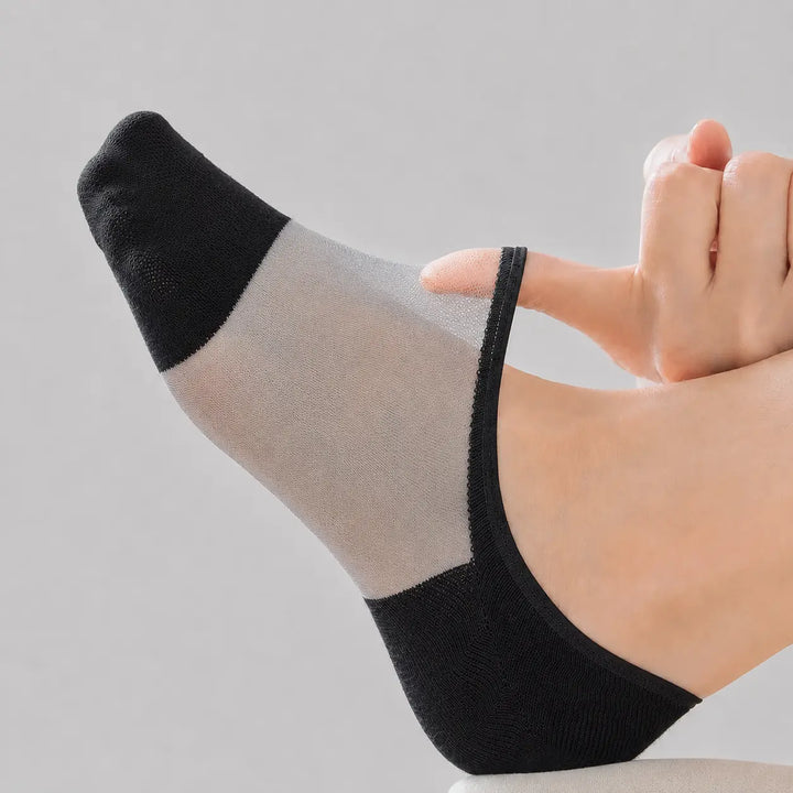 Invisible Breathable Cotton Transparent Non-Slip Socks