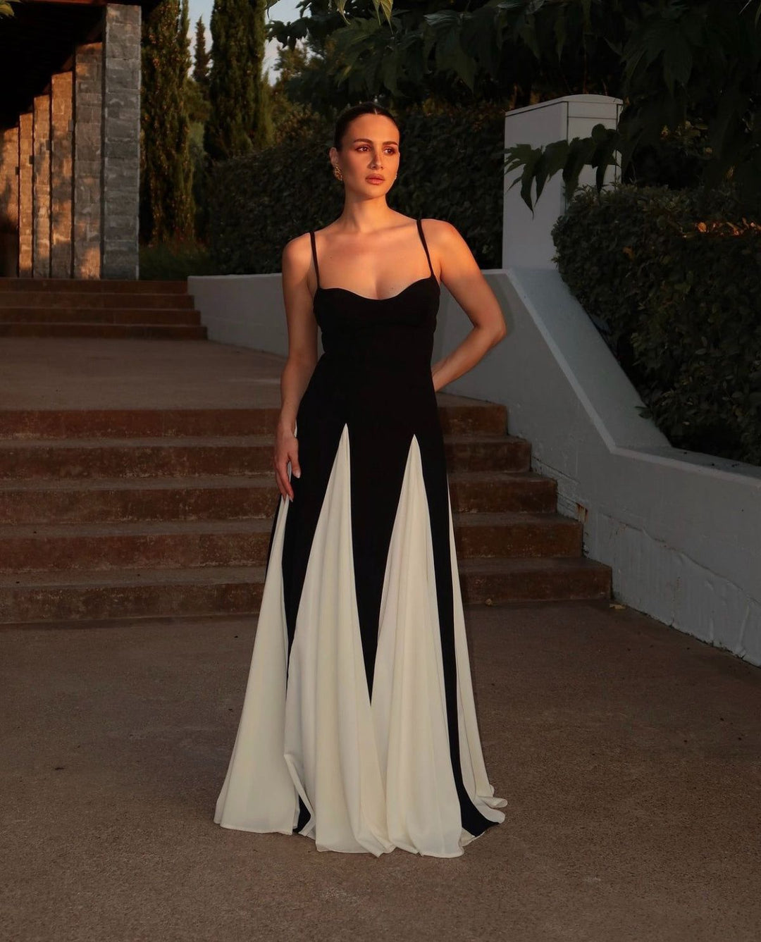Sumptuously Elegant Paneled Lace With Figure Flattering Silhouette Wedding Maxi Dress