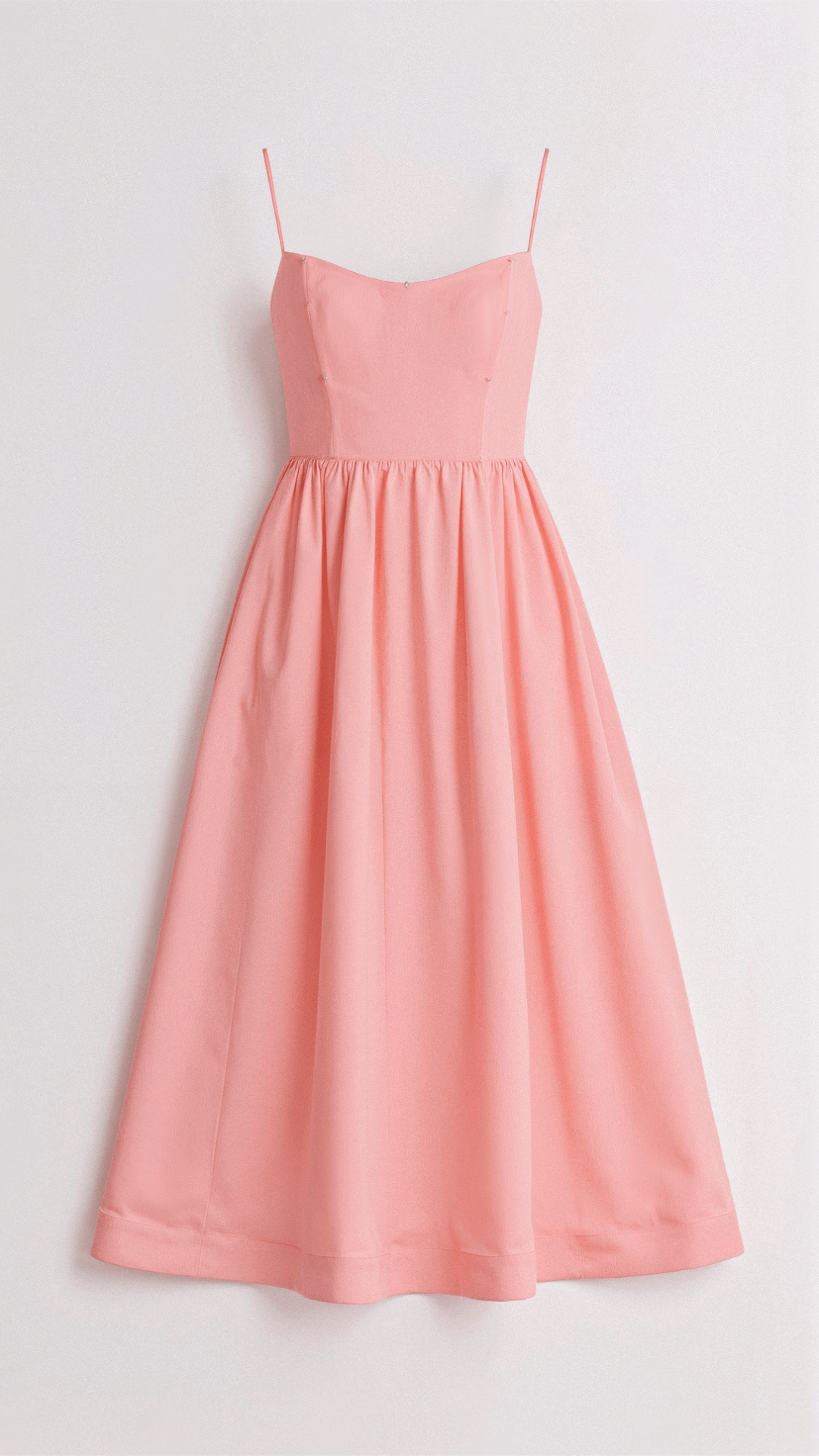 Women’s Satin Midi Evening Dress – Luxurious Flowing Charmeuse Crepe Georgette Spaghetti Strap Dress