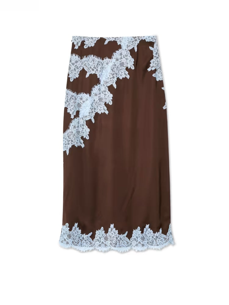 Jolie | Lace Panel Top and Skirt Set with Stylish Design