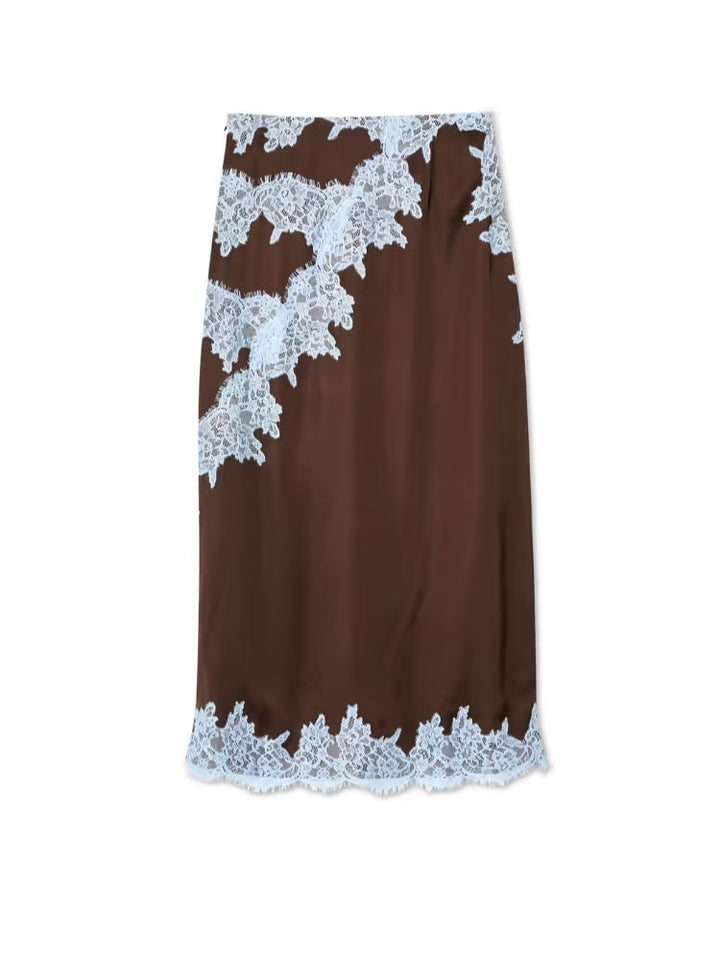 Jolie | Lace Panel Top and Skirt Set with Stylish Design