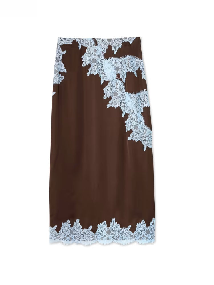 Jolie | Lace Panel Top and Skirt Set with Stylish Design
