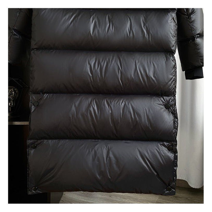 Ladies Long Padded Puffer Jacket with Hood