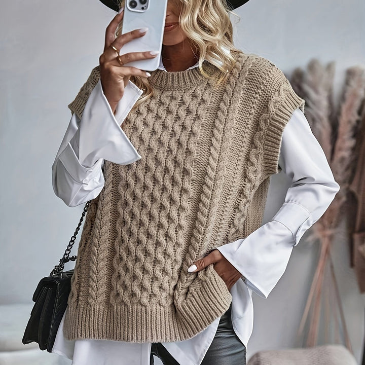 Bridget | Cozy Cable Knit Sweater Vest