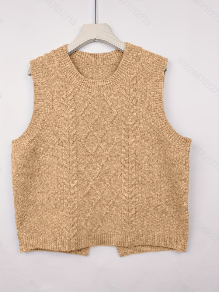 Brooke | Cable Knit Sweater Vest