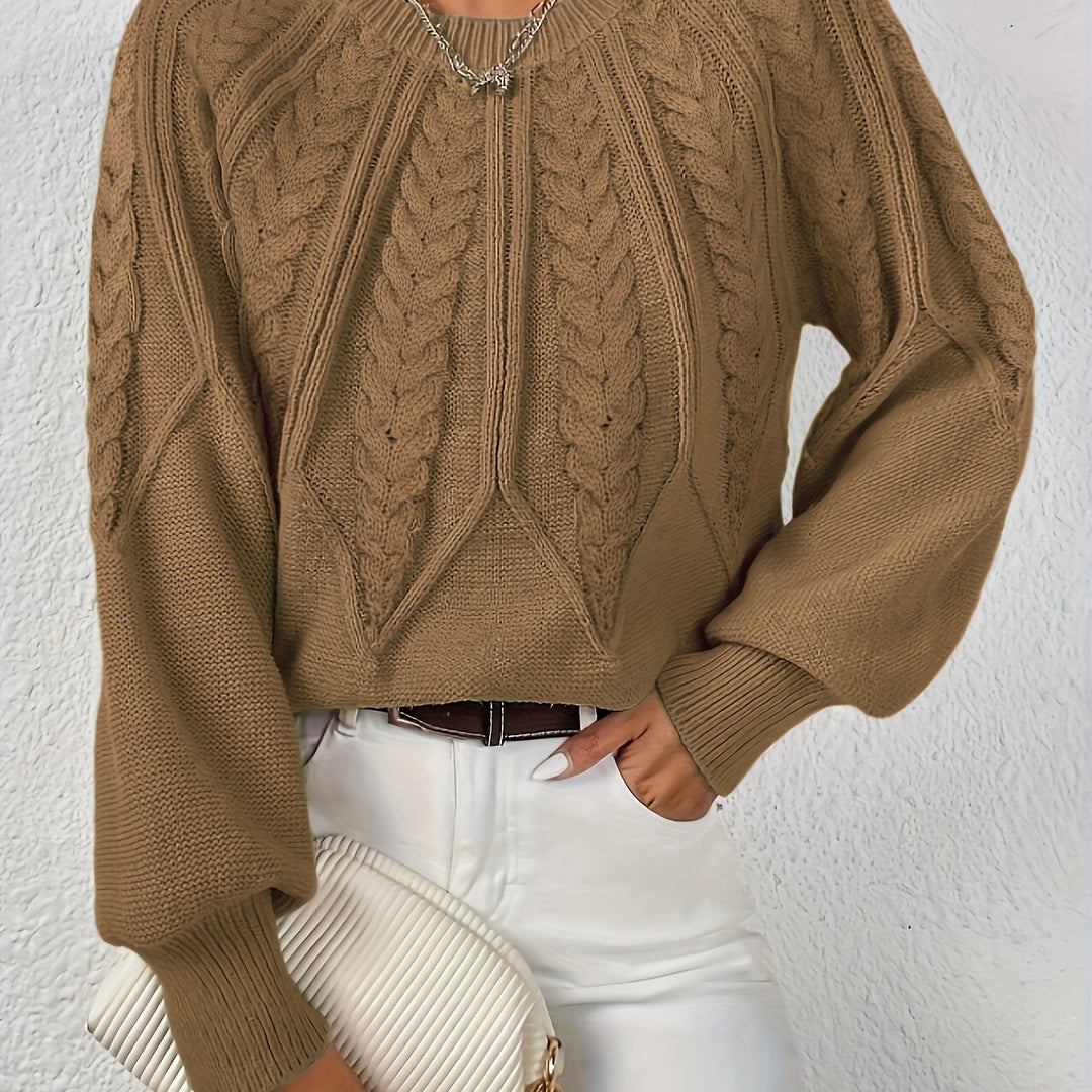 Eleanor | Relaxed Cable Knit Sweater