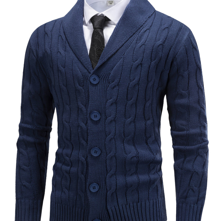 Walter | Shoulder Collar Cable Knit Cardigan