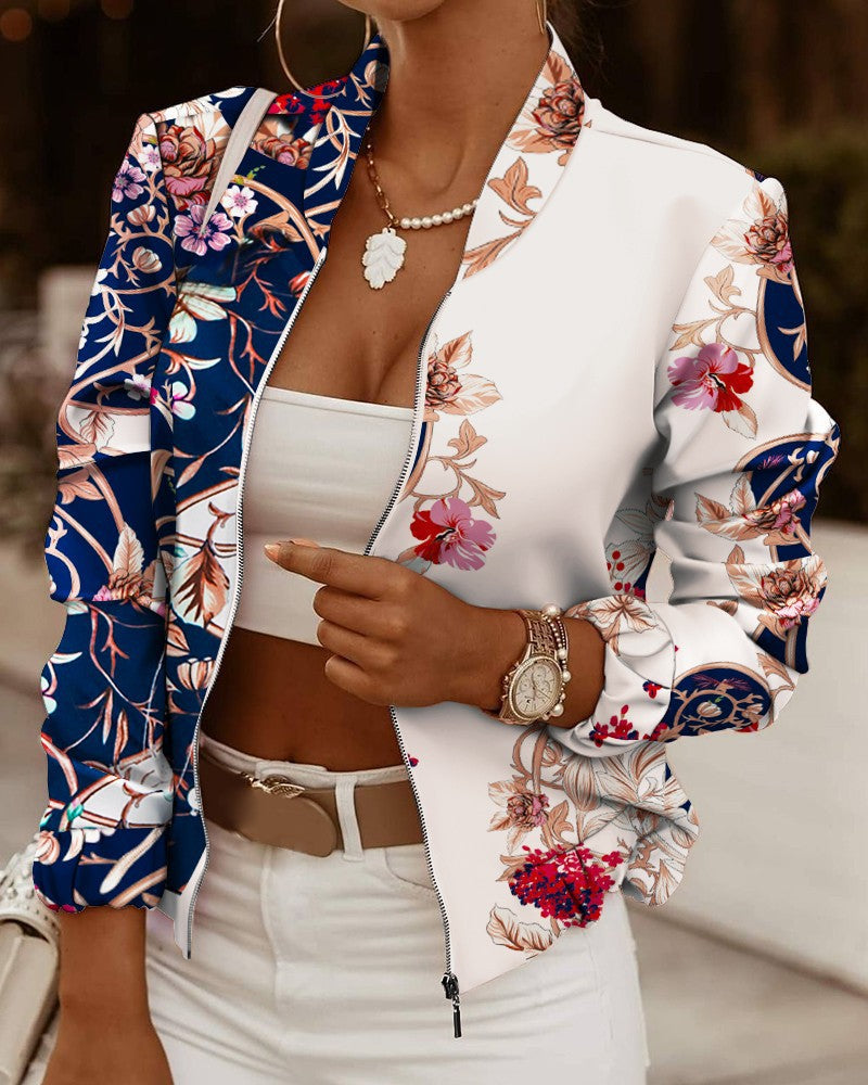 Adalyn | High Neck Shaped Draped Bomber Jacket