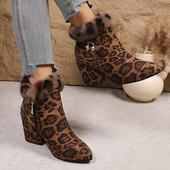 Frances | Warm Block Heel Ankle Boots