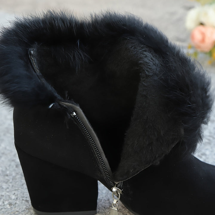 Frances | Warm Block Heel Ankle Boots