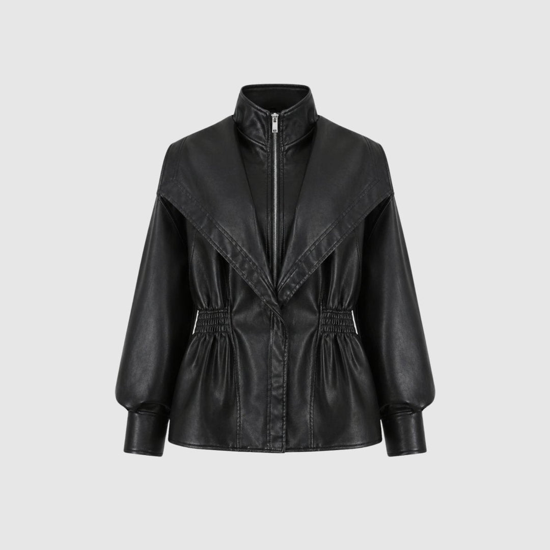 Agnes | Nonchalant Tailored Leather Jacket with Notch Lapel