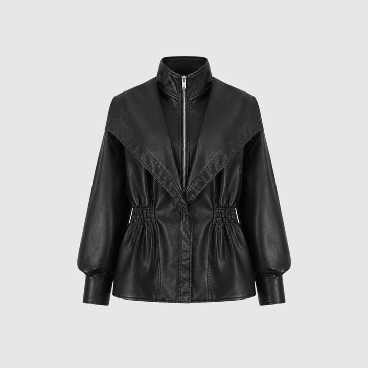 Agnes | Nonchalant Tailored Leather Jacket with Notch Lapel
