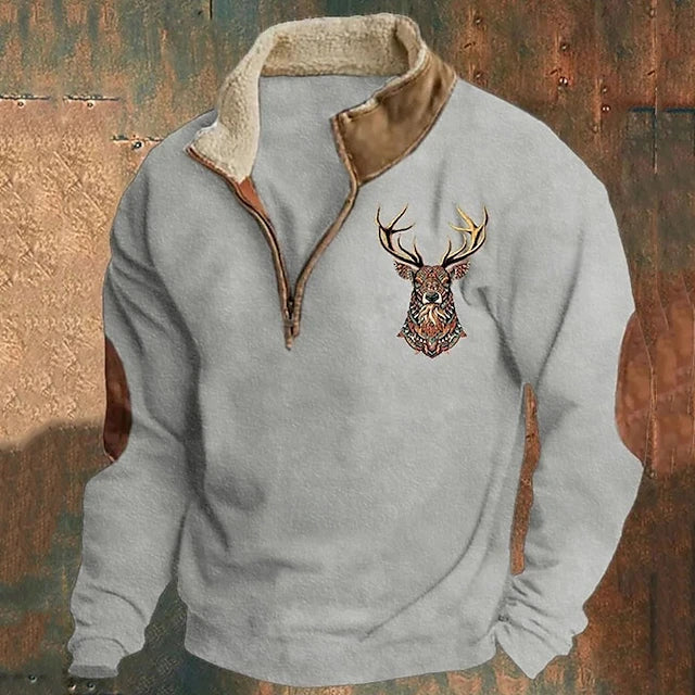 Men's Fleece Pullover with Quarter Zip