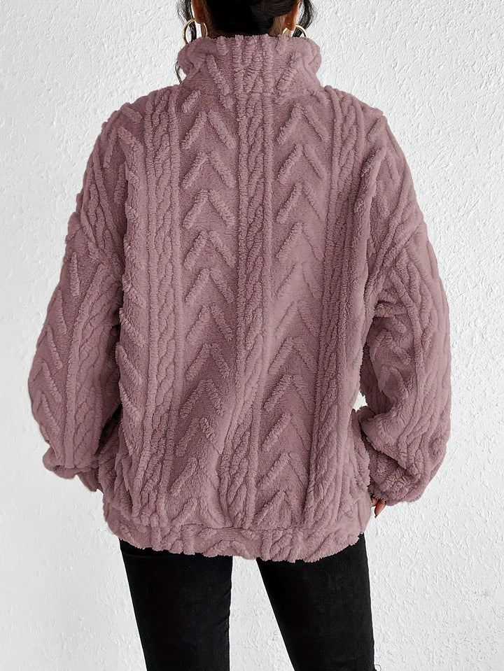 Aicha | Cable Knit Oversized Combined Sweater