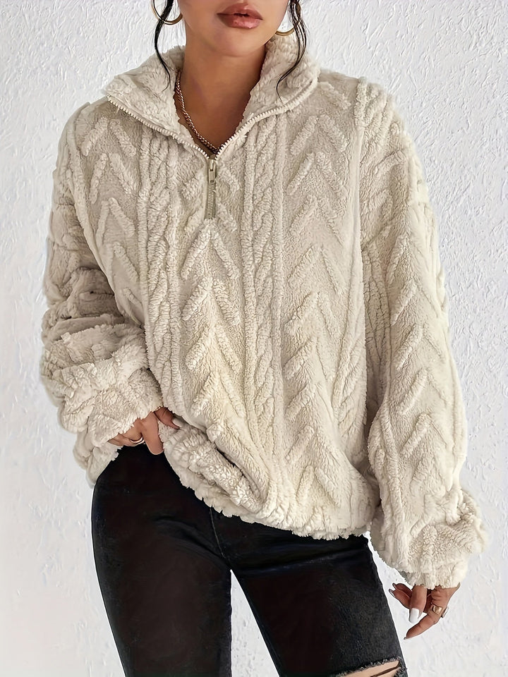 Aicha | Cable Knit Oversized Combined Sweater