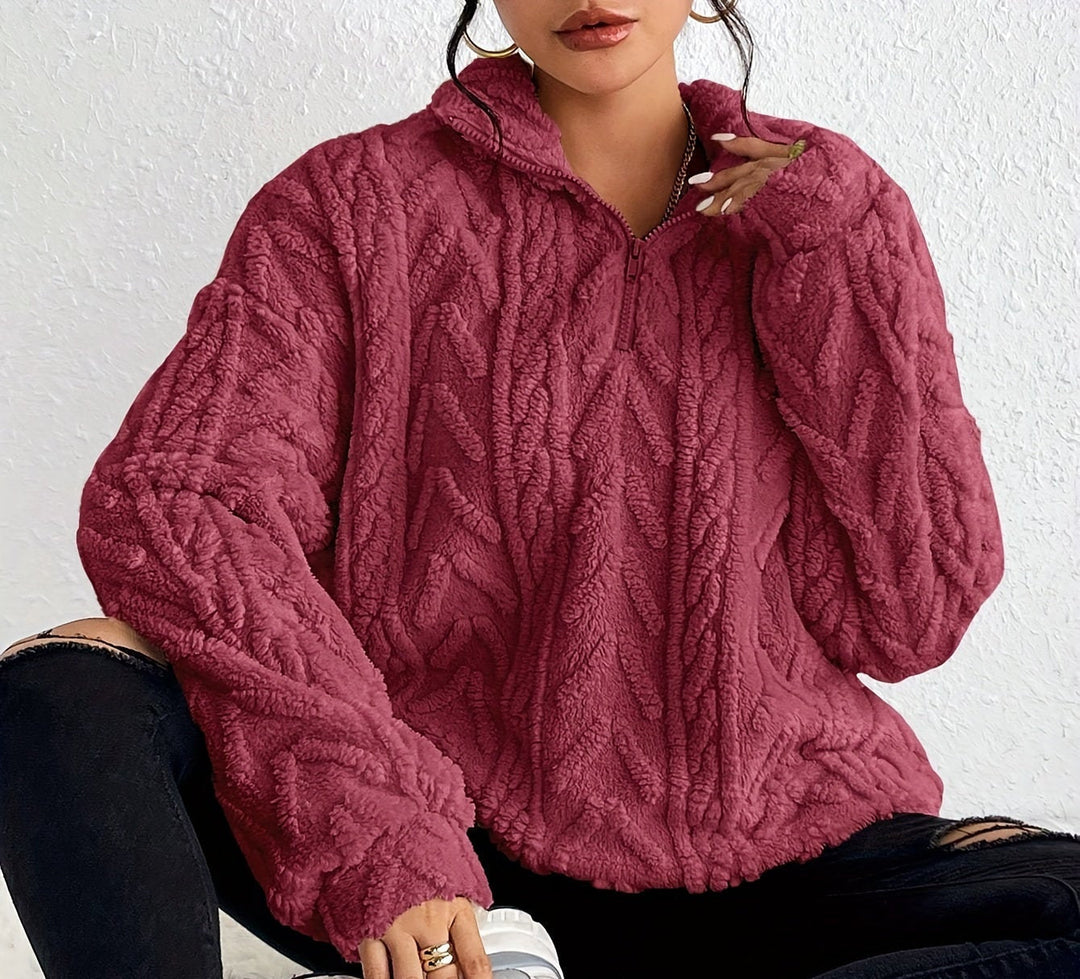 Aicha | Cable Knit Oversized Combined Sweater