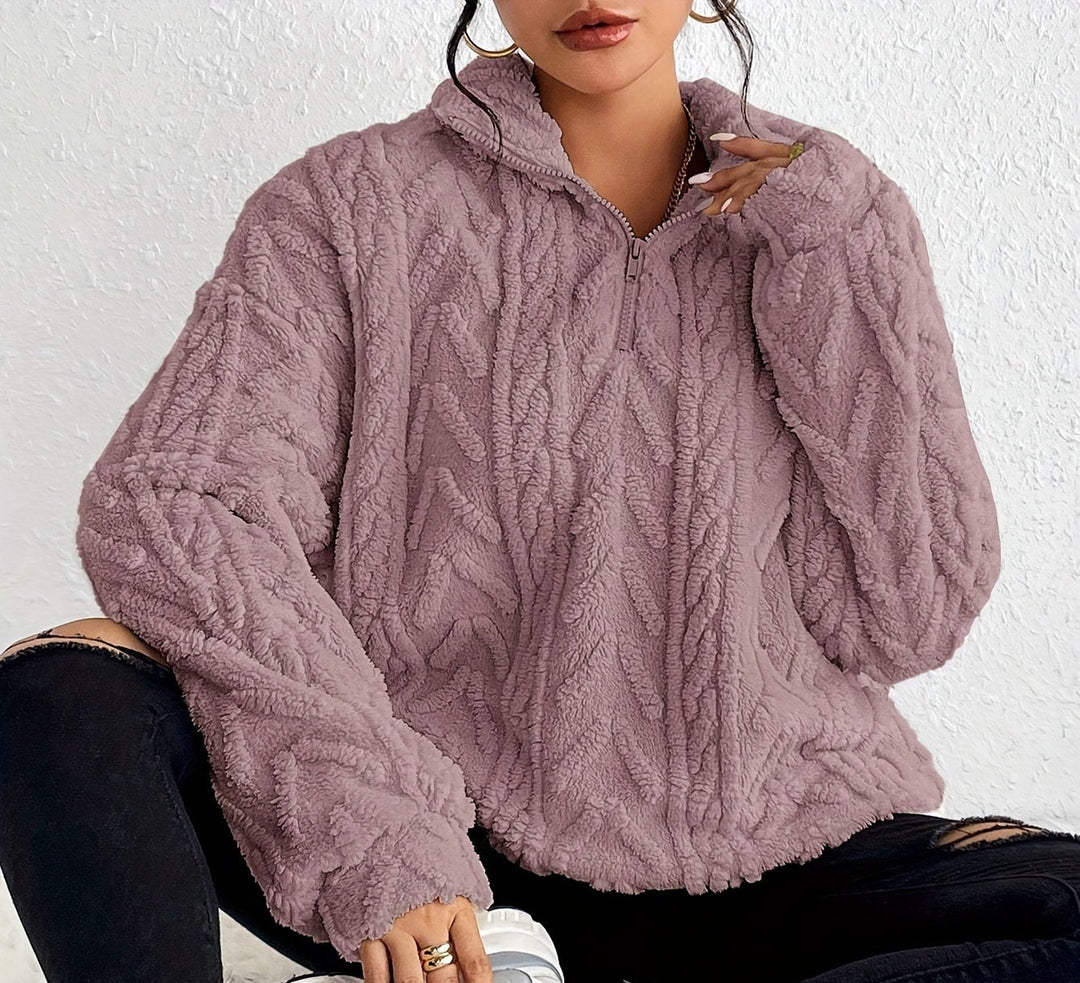 Aicha | Cable Knit Oversized Combined Sweater