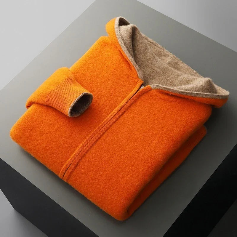 Koji Reversible Cashmere Zip Hoodie