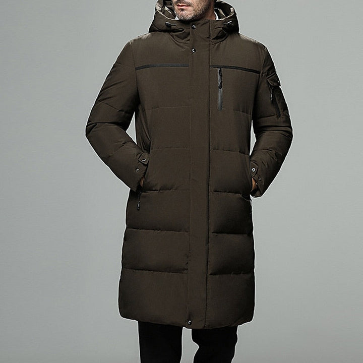 Wade | Padded Long Puffer Jacket with Hood