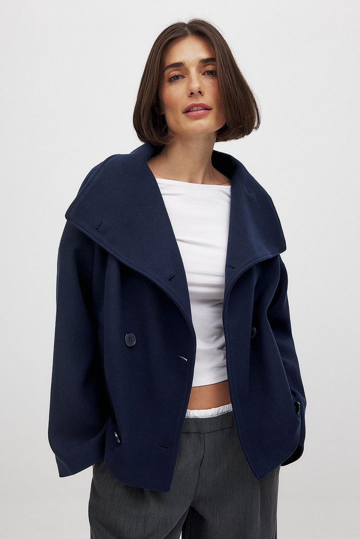 Zoë | Cropped Double-Sided Minimalist Jacket