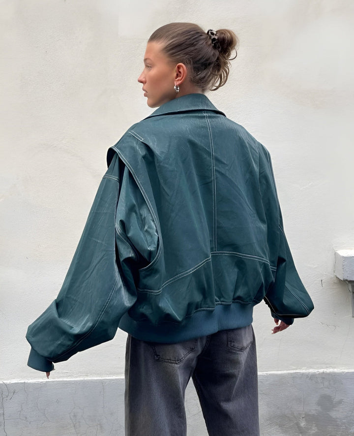 Rosemary | Oversized Statement Structured Bomber Jacket