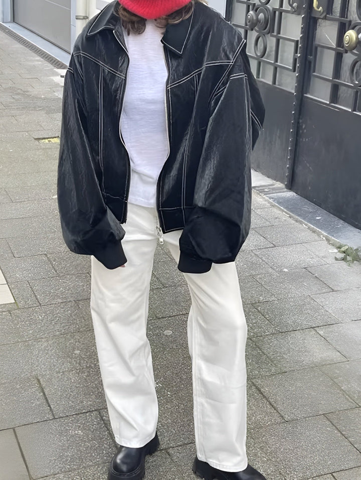 Rosemary | Oversized Statement Structured Bomber Jacket