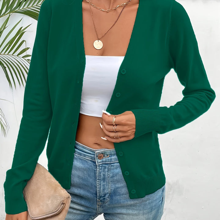 Annabel | V-Neck Ribbed Chic Cardigan