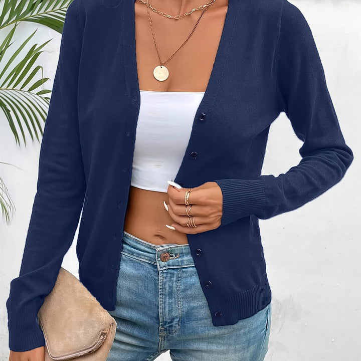 Annabel | V-Neck Ribbed Chic Cardigan